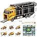 TEMI Construction Truck Set with Play Mat Carrier Truck Toys for Kids Toddlers DieCast Metal Toy Car Set Christmas Birthday Gift for Age 3 4 5 6  Years Old Boys Girls - Image 4