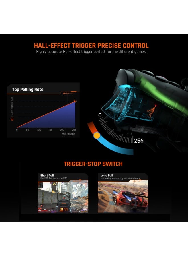 BIGBIG WON Wireless Controller, Rainbow 2 Pro PC Controllers Motion Aiming, Hall Triggers, ALPS Joystick, Custom Button, 3.5mm Audio Gaming Controller for PC Windows/Android/iOS/Switch Controllers - Image 5