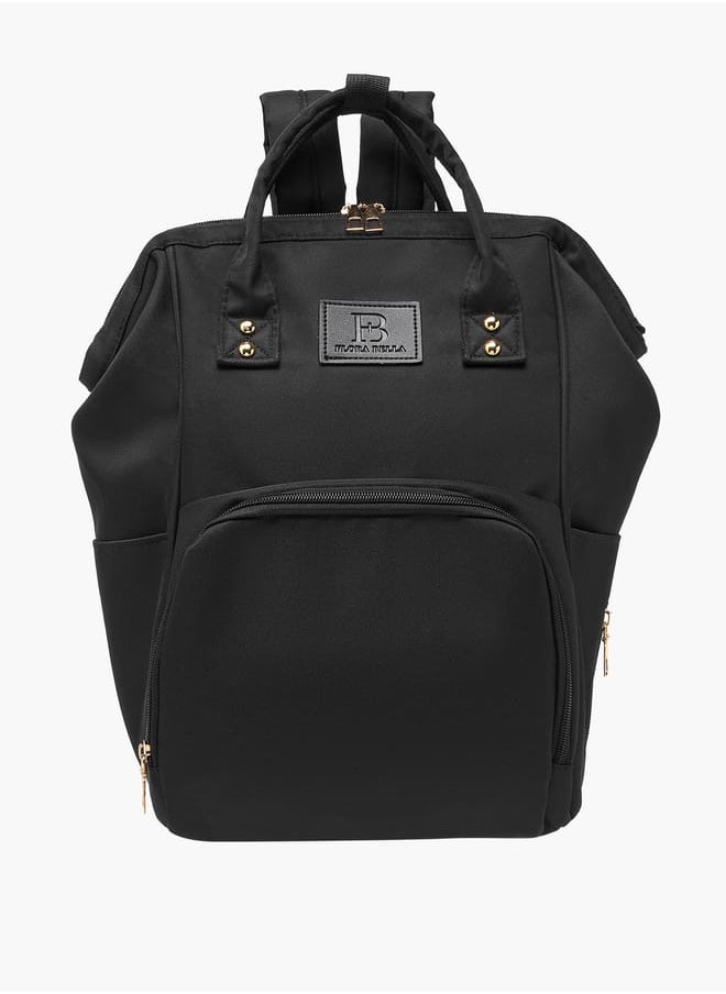 Flora Bella By Shoexpress Women Textured Backpack with Adjustable Straps and Zip Closure - 18x24x39 cm  - Image 1