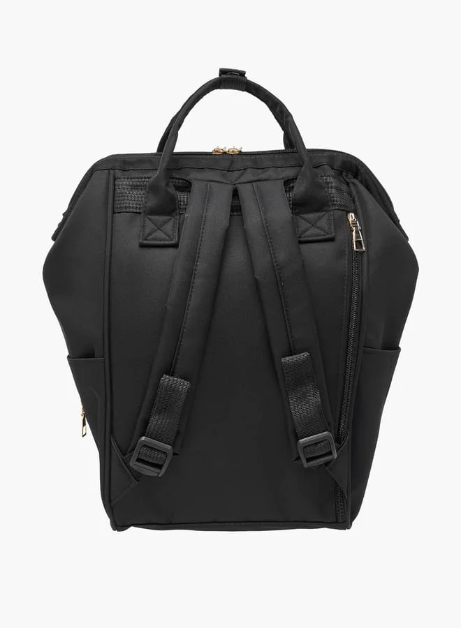 فلورا بيلا من شو إكسبرس Women Textured Backpack with Adjustable Straps and Zip Closure - 18x24x39 cm