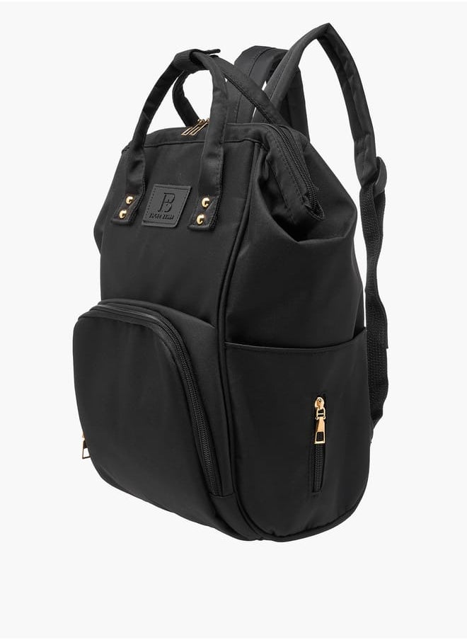 Flora Bella By Shoexpress Women Textured Backpack with Adjustable Straps and Zip Closure - 18x24x39 cm  - Image 2