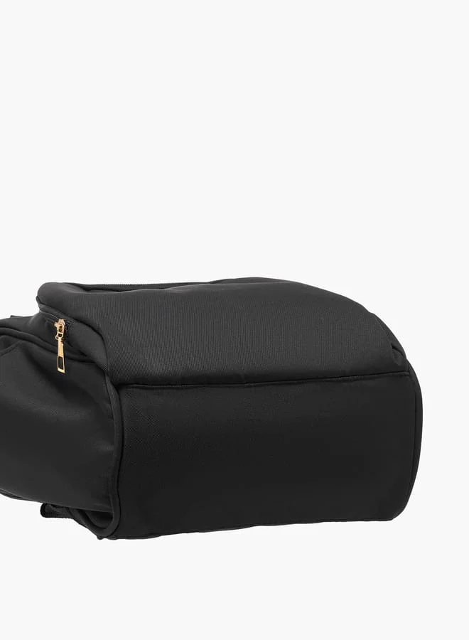 فلورا بيلا من شو إكسبرس Women Textured Backpack with Adjustable Straps and Zip Closure - 18x24x39 cm