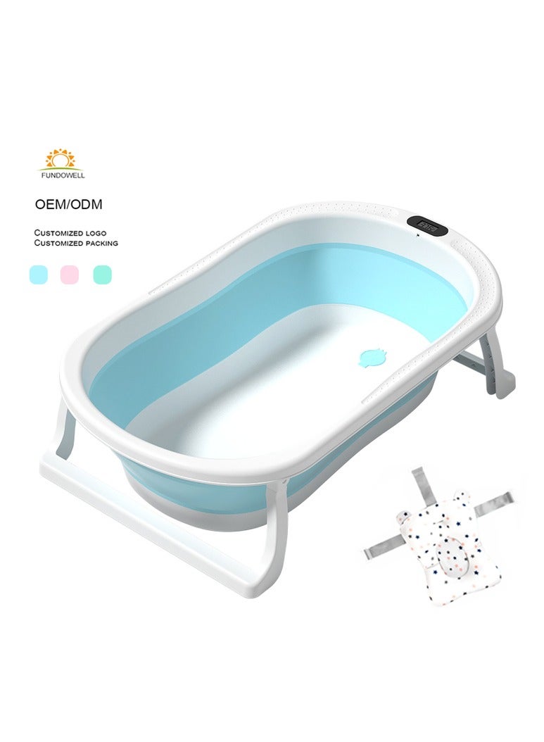 حوض استحمام للأطفال مع شاشة عرض درجة حرارة المياه ووسادة مريحة - Image 5