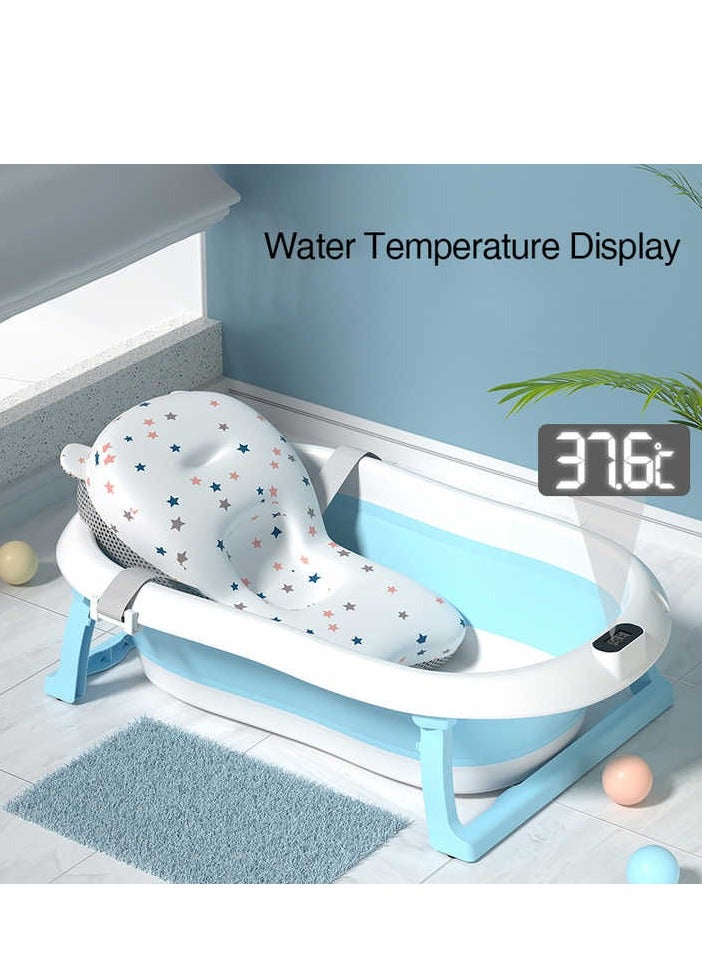 حوض استحمام للأطفال مع شاشة عرض درجة حرارة المياه ووسادة مريحة - Image 1