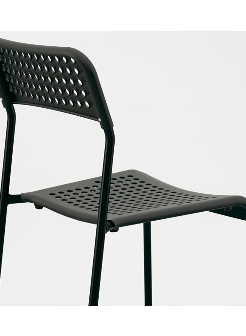 شاربدو طقم 4 كراسي عصرية خفيفة ومتينة تتحمل وزن 120 كيلو بأرجل من الفولاذ لا يحتاج لتركيب أو مسامير بطلاء البوليستر متعددة الاستخدام لغرف المعيشة وغرف النوم المطبخ المكتب - Image 3