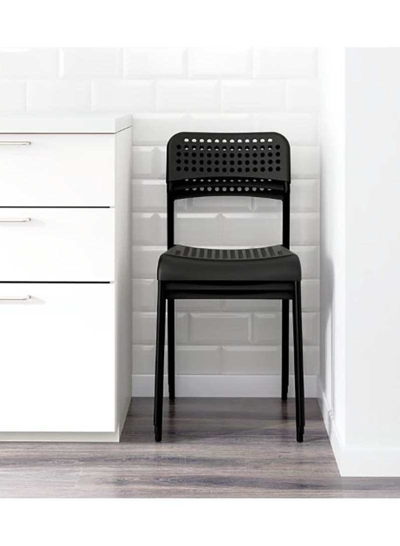 شاربدو طقم 4 كراسي عصرية خفيفة ومتينة تتحمل وزن 120 كيلو بأرجل من الفولاذ لا يحتاج لتركيب أو مسامير بطلاء البوليستر متعددة الاستخدام لغرف المعيشة وغرف النوم المطبخ المكتب - Image 2