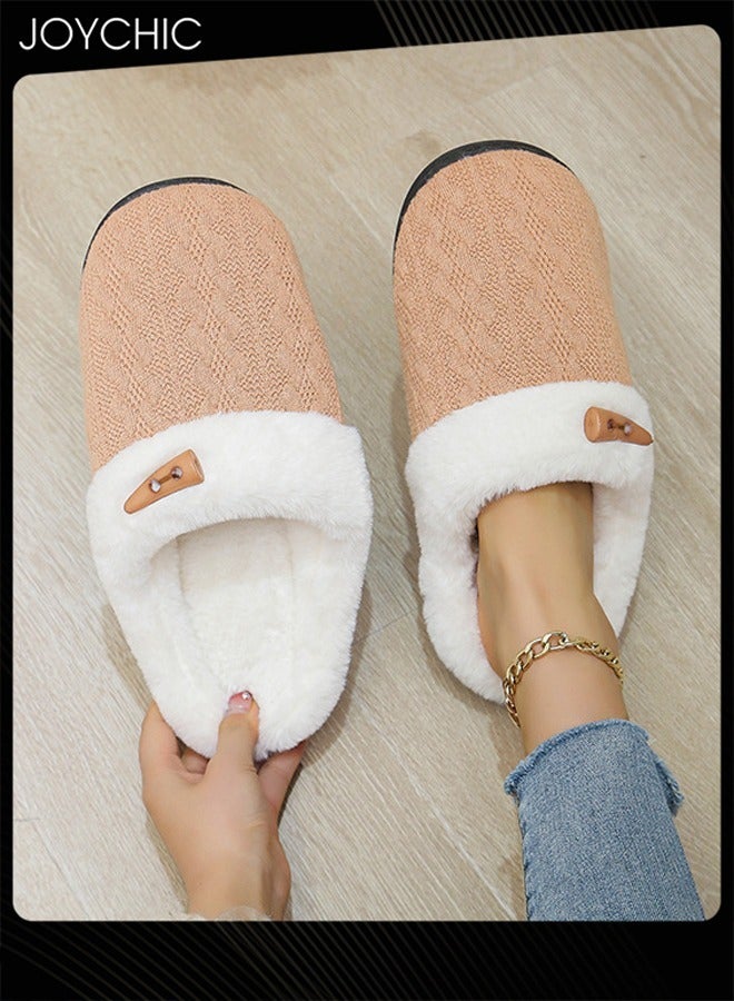 Joychic Simple Autumn and Winter Bedroom Non-slip Warm Slipper for Women  - Image 3