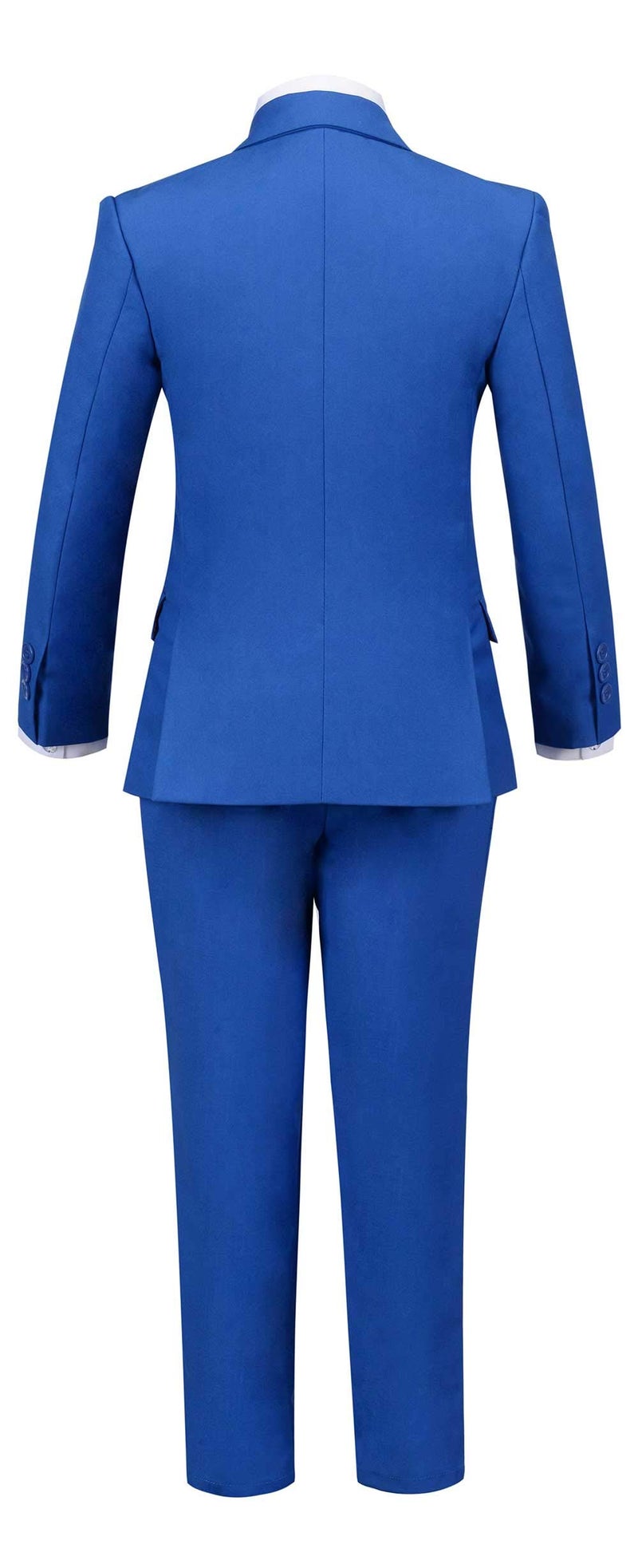 Addneo Toddler Boys Suits Kids Slim Fit Formal Suit Set Royal Blue Suits for Boy Outfit Children Tuxedos Size 5 - Image 5