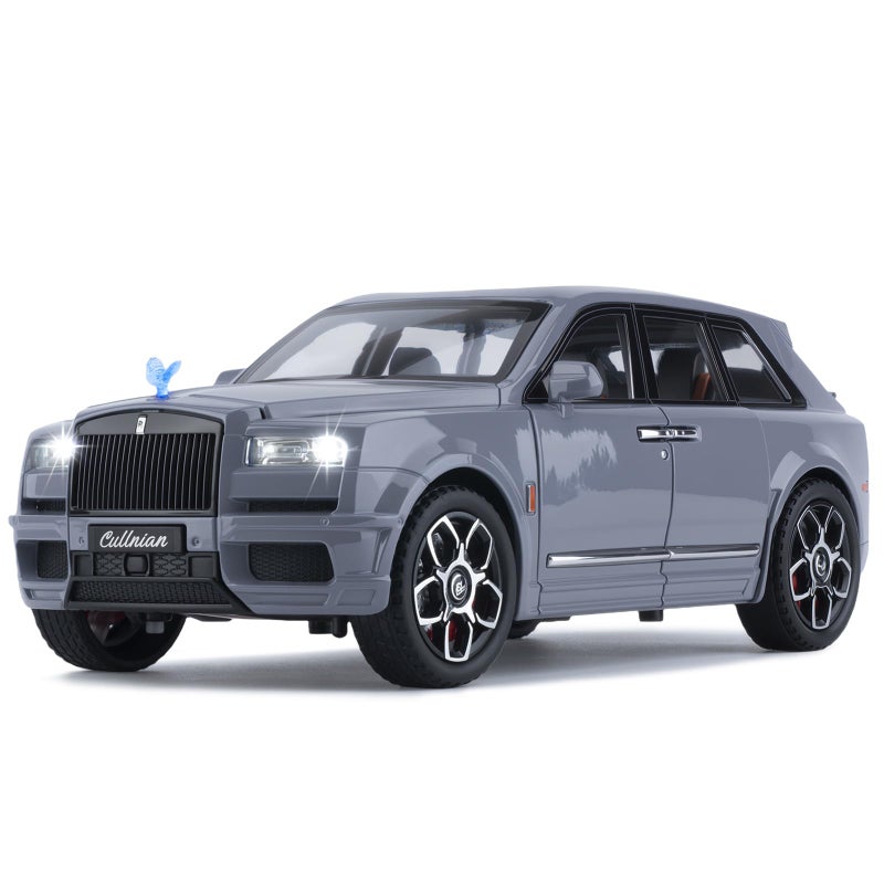 FRJV Car Toys for Boys 120 Diecast Cars Compatible with Cullinan Collectibles Car Model KitMetal Toy Vehicles for Boys and GirlsPull Back Cars with Lights and SoundsCars for Kids Ages 48Grey - Image 3