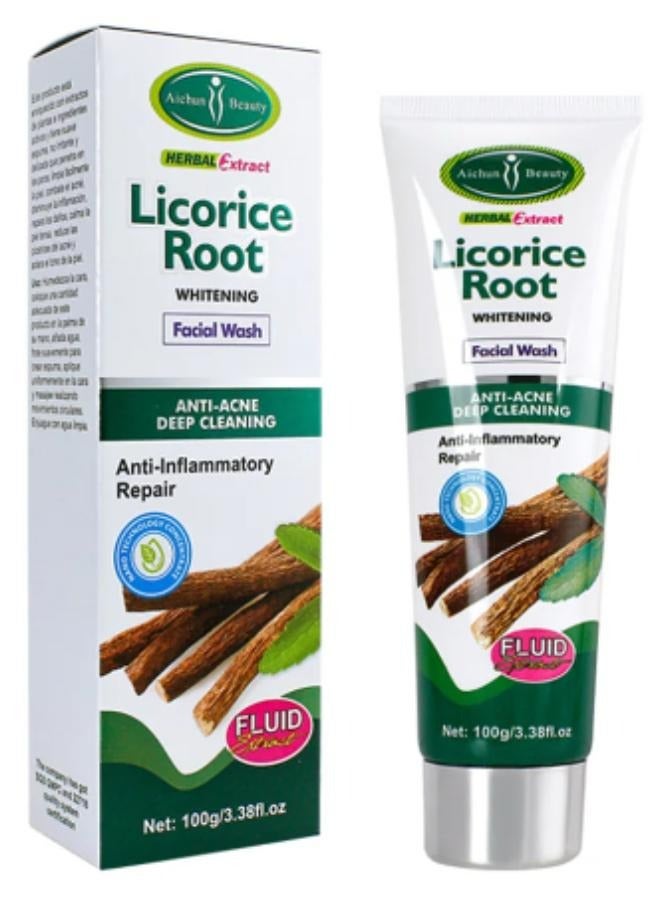AICHUN Licorice Root Facial Cleanser Anti - Acne Whitening Face Wash Deep 100g - Image 1