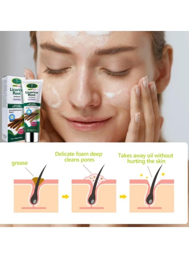 AICHUN Licorice Root Facial Cleanser Anti - Acne Whitening Face Wash Deep 100g - Image 4