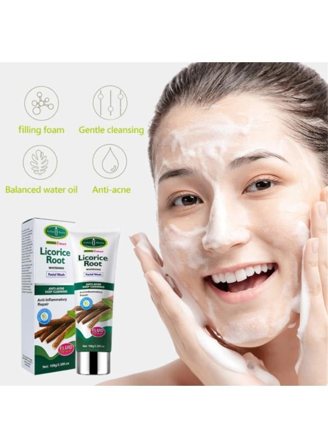 AICHUN Licorice Root Facial Cleanser Anti - Acne Whitening Face Wash Deep 100g - Image 5