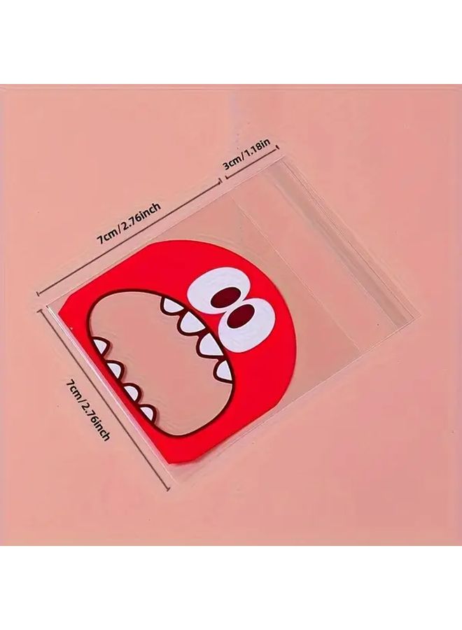 Colorful Cartoon Monster Self-Adhesive Gift Bags 200 Pieces for Holiday Party Favors - Image 4