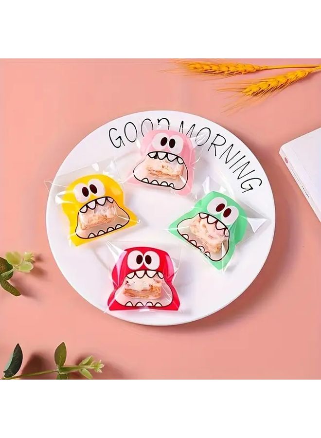 Colorful Cartoon Monster Self-Adhesive Gift Bags 200 Pieces for Holiday Party Favors - Image 3