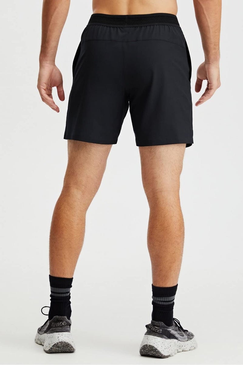 Fabletics Men's The Fundamental Short, Workout, Running, Training, Gym, Yoga, Ultra Lightweight, Athletic, 9" Inseam, L, Black - Image 4