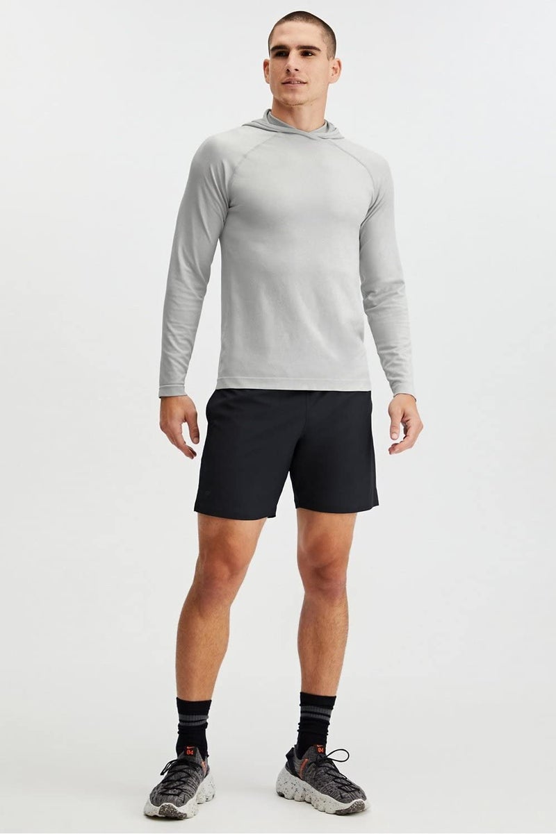 Fabletics Men's The Fundamental Short, Workout, Running, Training, Gym, Yoga, Ultra Lightweight, Athletic, 9" Inseam, L, Black - Image 2
