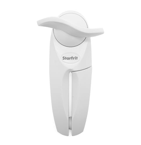 Starfrit Little Beaver Can Opener - Safe - Holds and Leaves No Sharp Edges on Lid - Comfort Grip - 3 year warranty - White - Image 1