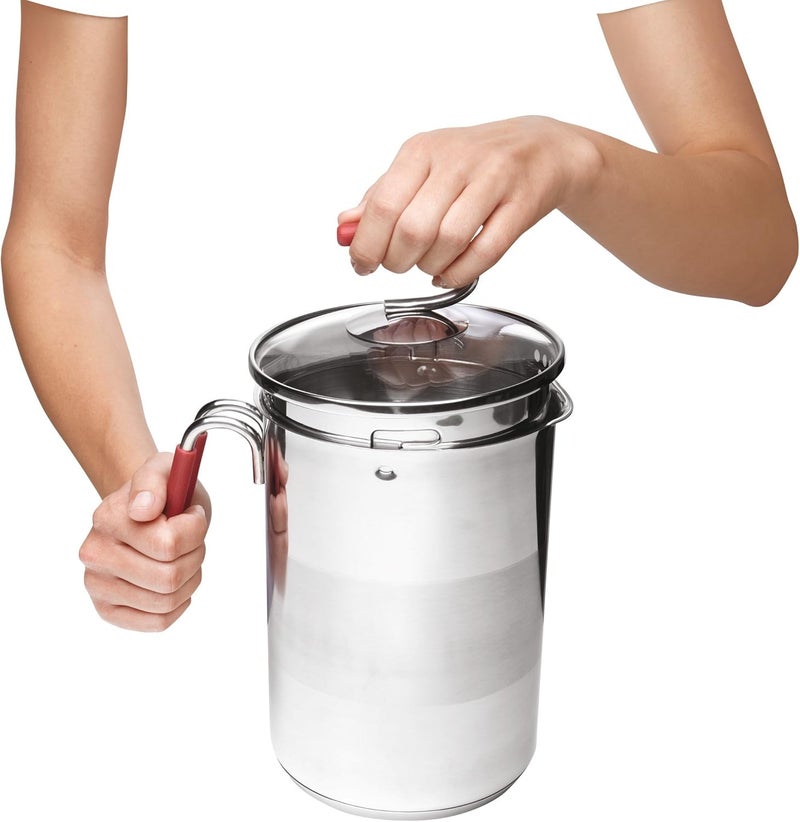 Kuhn Rikon 4th Burner Pot with Glass Lid and Steamer Basket - 12 Cup Capacity - Image 4