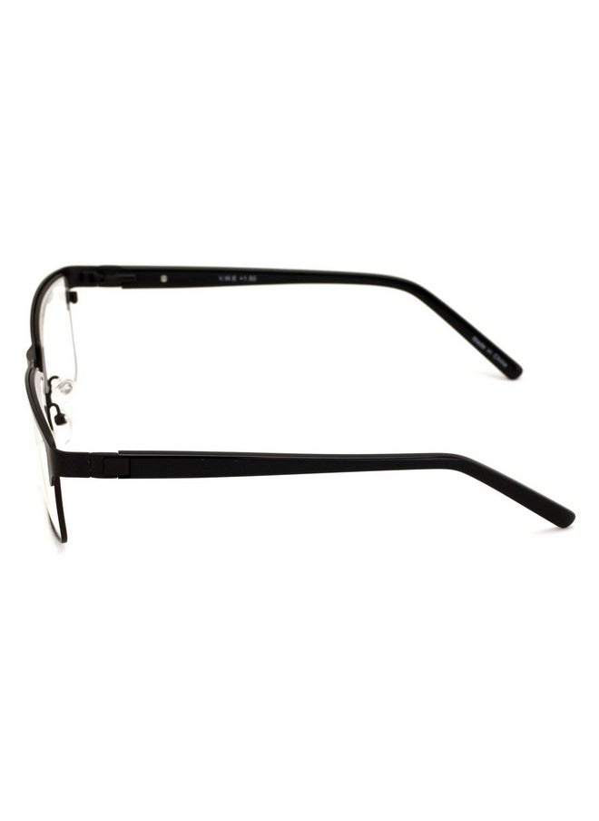 V.W.E. - Men Premium Rectangle Metal With Plastic Temple Extra Large Reader 152Mm Wide Frame Reading Glasses (Black 1.75) - Image 1