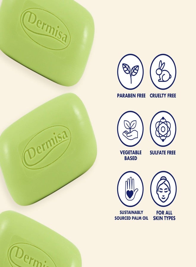 DERMISA صابونة ديرميزا المرطبة | مع زبدة الكاكاو، زيت جوز الهند، وزبدة الشيا | بدون بارابين | عبوة من 3 - Image 4