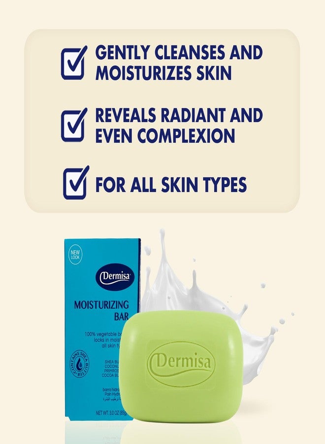 DERMISA صابونة ديرميزا المرطبة | مع زبدة الكاكاو، زيت جوز الهند، وزبدة الشيا | بدون بارابين | عبوة من 3 - Image 2