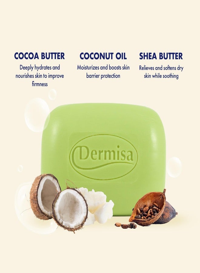 DERMISA صابونة ديرميزا المرطبة | مع زبدة الكاكاو، زيت جوز الهند، وزبدة الشيا | بدون بارابين | عبوة من 3 - Image 3