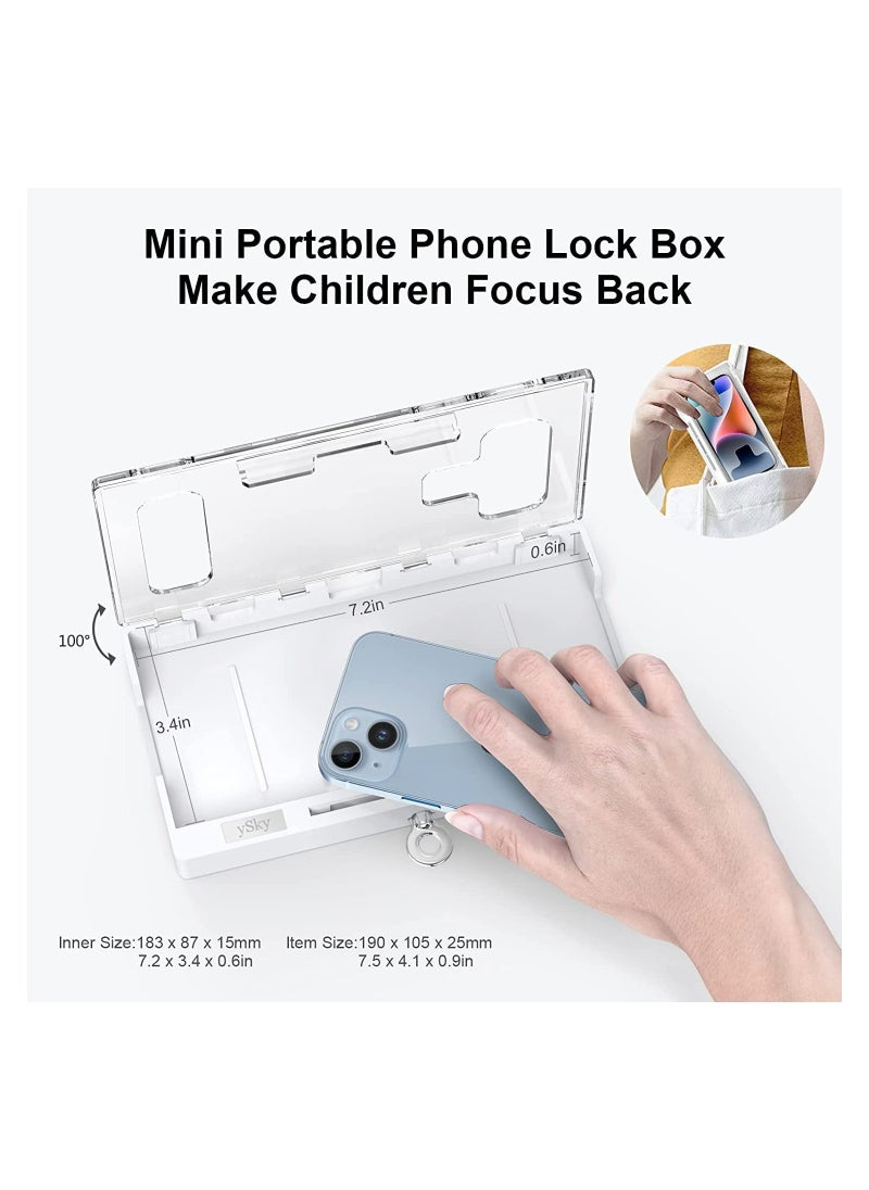 Generic - Portable Phone Lock Box with Two Keys, Helps Kids and Students Focus, Reduces Phone Addiction and Gaming, Compatible with Android, Samsung, Google, and iPhone Models - Image 1