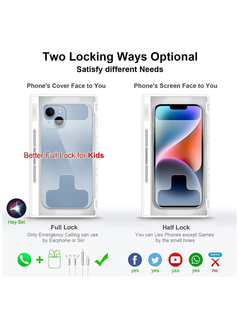 Generic - Portable Phone Lock Box with Two Keys, Helps Kids and Students Focus, Reduces Phone Addiction and Gaming, Compatible with Android, Samsung, Google, and iPhone Models - Image 1