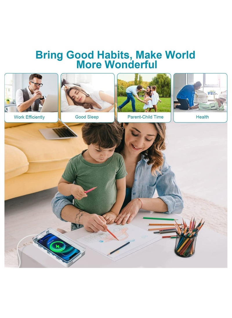 Generic - Portable Phone Lock Box with Two Keys, Helps Kids and Students Focus, Reduces Phone Addiction and Gaming, Compatible with Android, Samsung, Google, and iPhone Models - Image 1