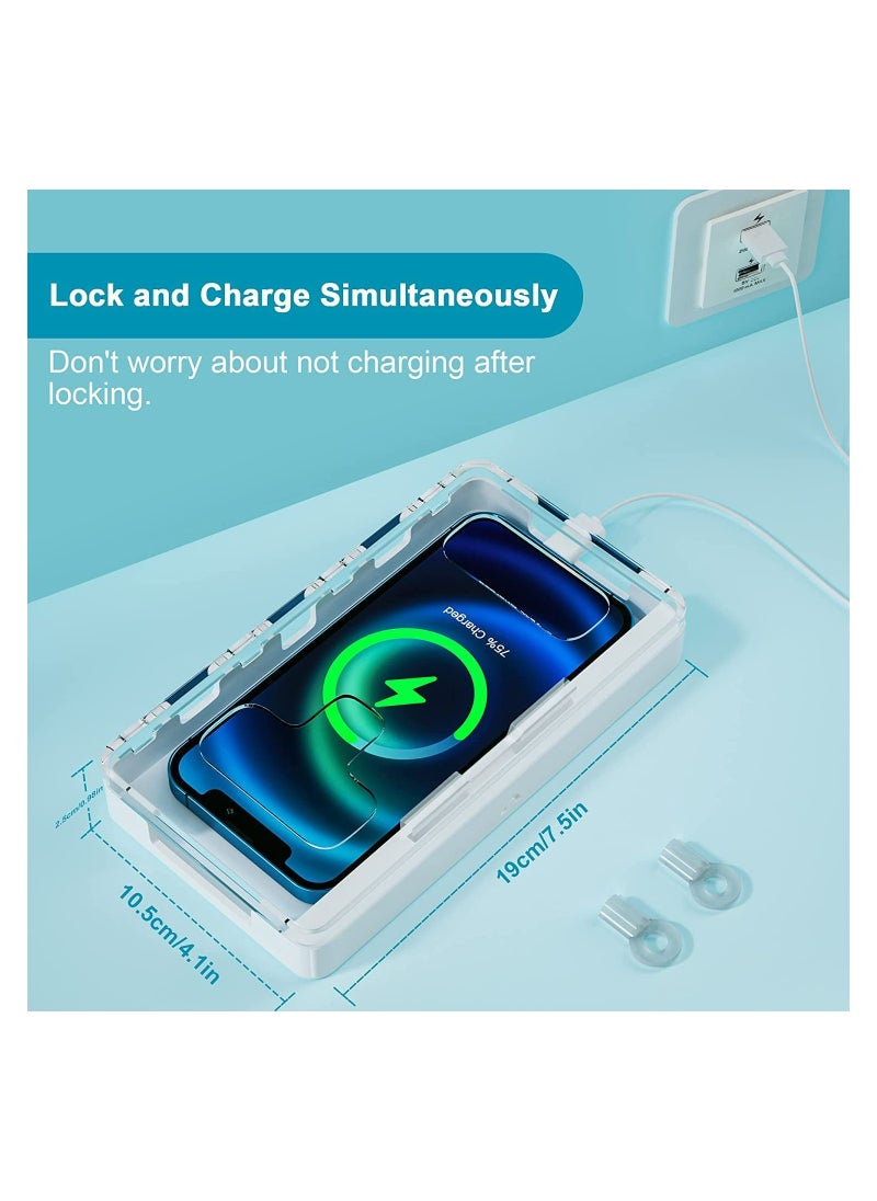 Generic - Portable Phone Lock Box with Two Keys, Helps Kids and Students Focus, Reduces Phone Addiction and Gaming, Compatible with Android, Samsung, Google, and iPhone Models - Image 1