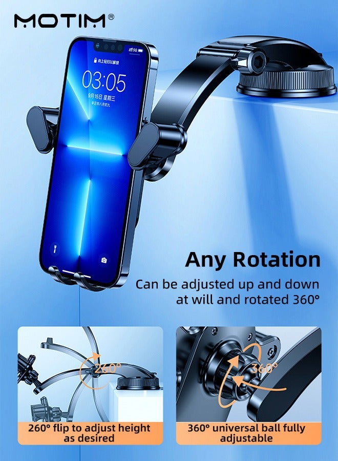 Motim 2 Pcs Car Phone Holder Mobile Holder for Car Air Vent Phone Holder Car  for Dashboard Air Vent Windshield Compatible with Apple Android Samsung etc Most Phone - Image 3