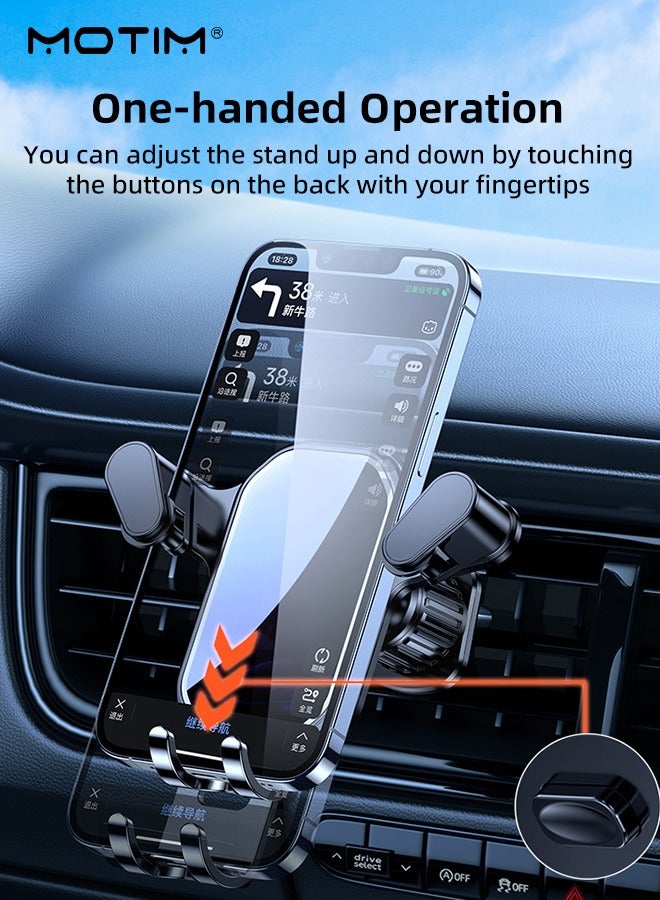 Motim 2 Pcs Car Phone Holder Mobile Holder for Car Air Vent Phone Holder Car  for Dashboard Air Vent Windshield Compatible with Apple Android Samsung etc Most Phone - Image 2