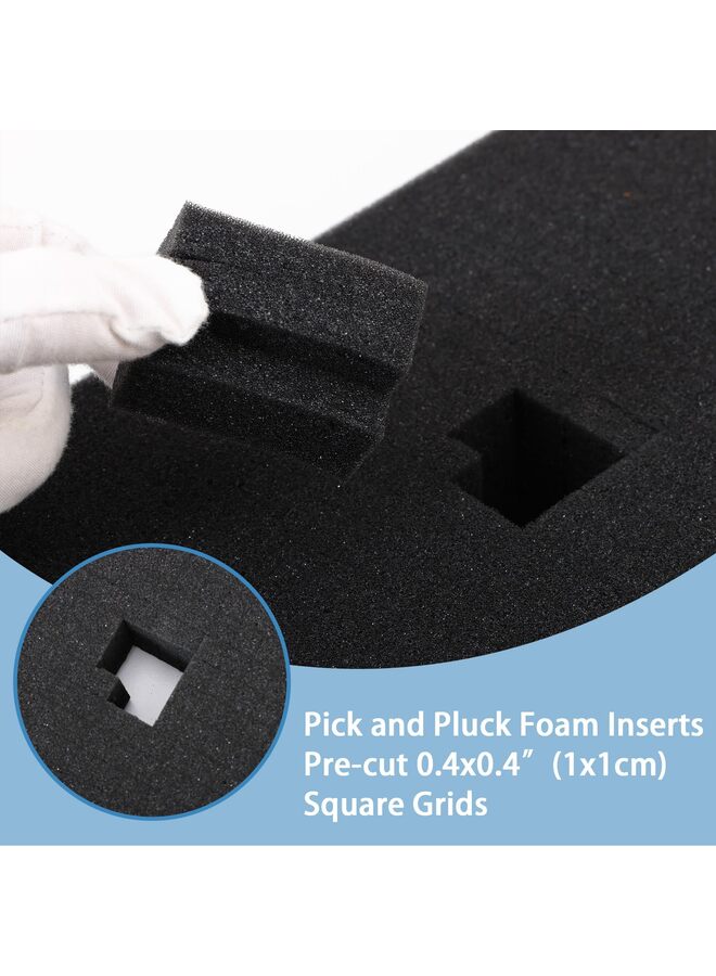 Pick and Pluck Foam Inserts, Pre-cubed Pick Apart Sheets for Crafts Toolbox Game Box Camera Cases Drawer Storage - Image 2