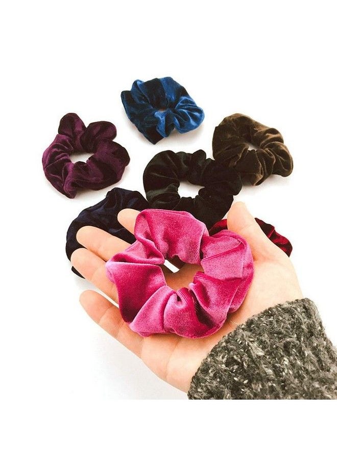 Fameza 20 Pcs Hair Scrunchies Velvet Elastic Hair Bands Scrunchy Hair Ties Ropes Scrunchie For Women Girls And Ladies Hair Accessories  - Image 5