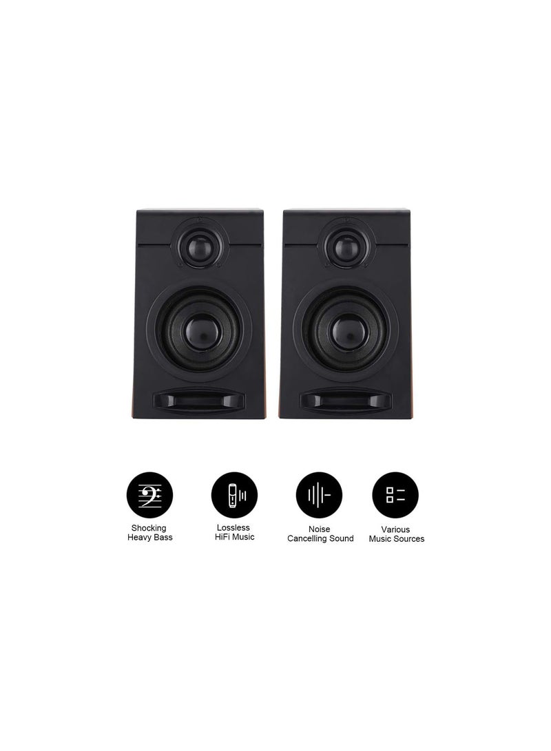 GGOOT Desktop Subwoofer Speakers with USB Computer Port, HiFi Universal Wired Speakers with Stereo Surround Sound for TV, PC, Phones and Tablets  - Image 5