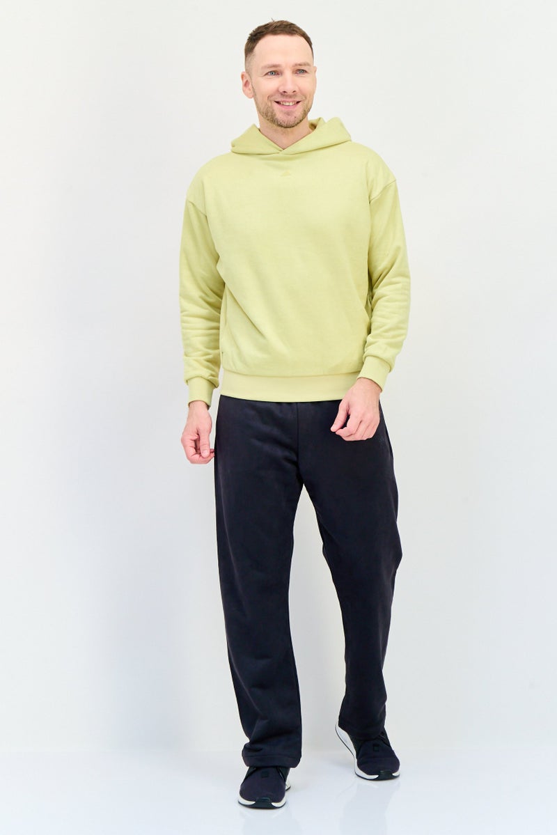 Adidas Men Sportswear Fit Long Sleeve Outdoor Hooded Sweatshirt, Yellow  - Image 4