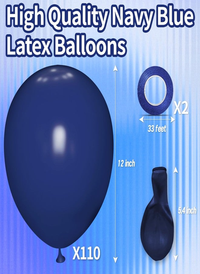 KAWKALSH Navy Blue Balloon 110pcs, 12 Inch Thickened Latex Party Balloons Helium Bright Color for Birthday Baby Shower Wedding Party Supplies Arch Garland Decoration - Image 5