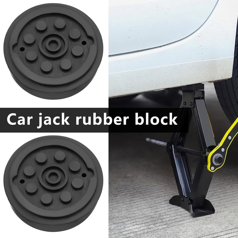 Black 52mm Car Jack Rubber Pad Block Lifting Mechanical Support Universal Riser - Image 4