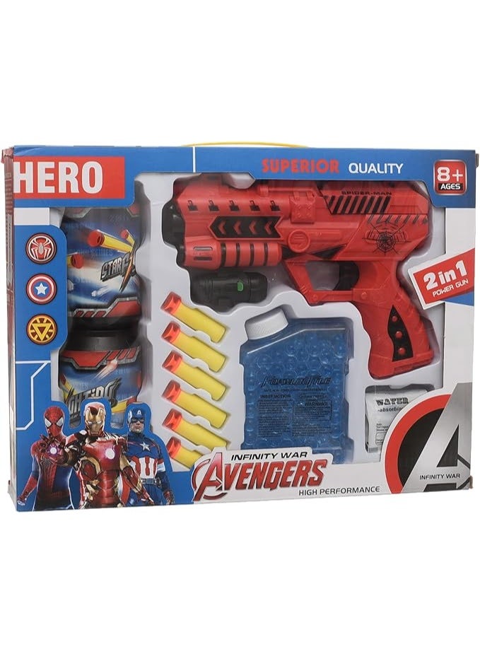 Avengers Marvel 2-in-1 foam pellet gun with accessories - Image 2