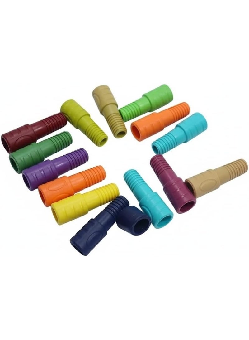 5 pcs Durable Plastic Broom Handle Connectors – Multi-Color Replacement Pole Joiners for Household Cleaning Tools, Easy-to-Use Stick Extender and Repair Connector - Image 1
