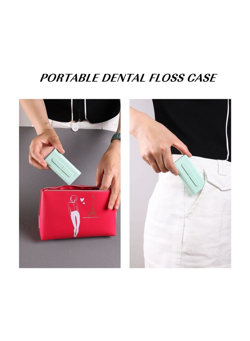 نيبمينينت 5 Pcs Dental Floss Portable Case, Storage 10 Count Adults in Box. The Best Tool for Cleaning Teeth and Oral Care. Travel is Perfect Dinners, Dating, (Green) - Image 5