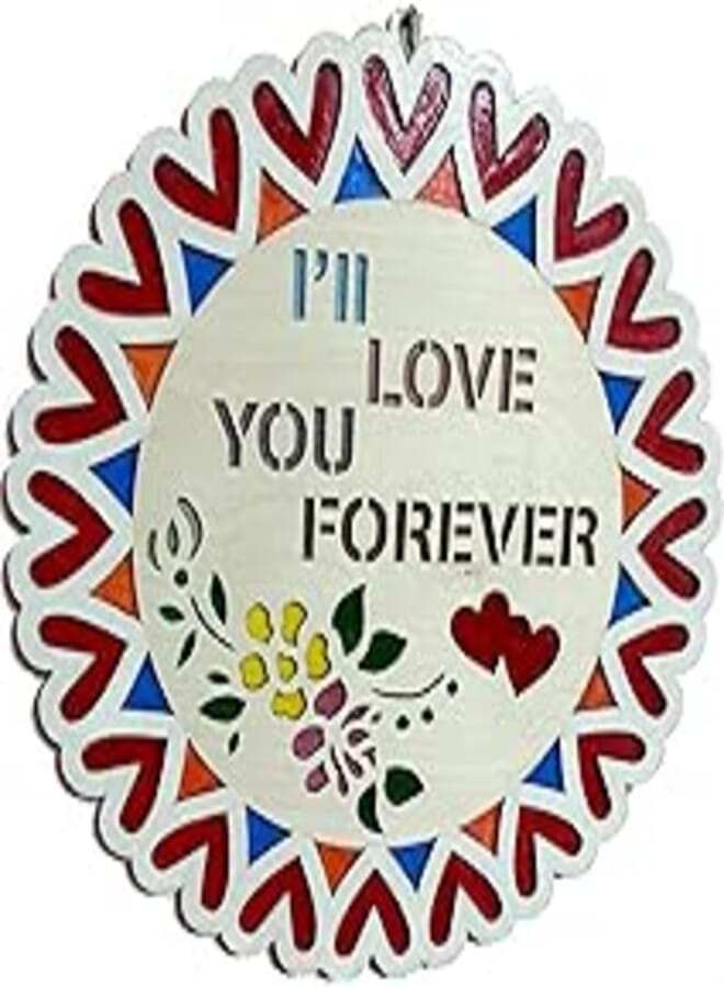 OR tableau I will love you for ever from wood