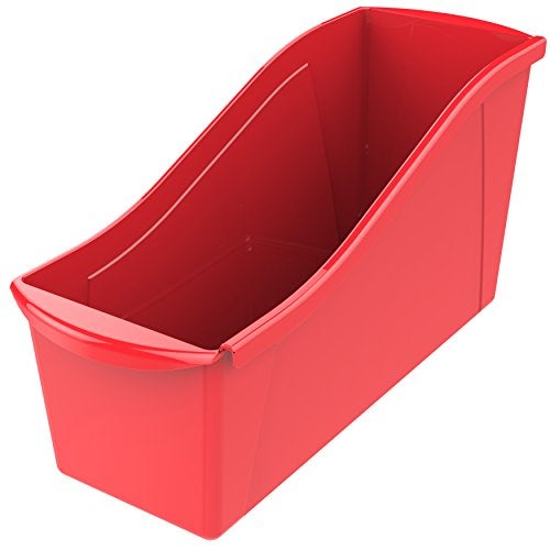 Storex صندوق كتب كبير من ستوركس، منظم بلاستيكي متداخل للاستخدام في المنزل والمكتب والفصل الدراسي، مجموعة STEM، 6-pack - Image 2