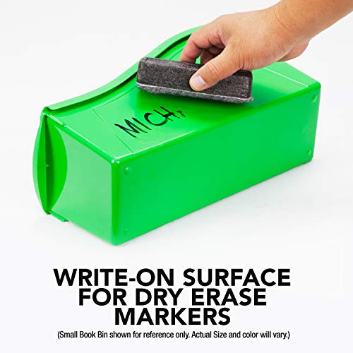 Storex صندوق كتب كبير من ستوركس، منظم بلاستيكي متداخل للاستخدام في المنزل والمكتب والفصل الدراسي، مجموعة STEM، 6-pack - Image 5