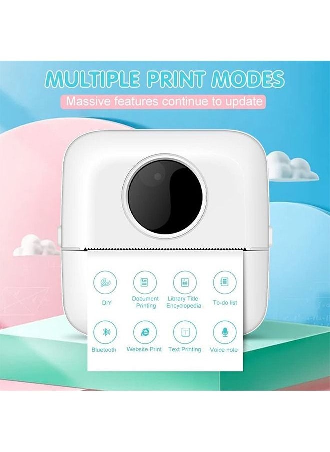DMG TECH - Label Printer, Portable Thermal Printer, Mini Photo Printer, Rechargeable Labeler, Small Bluetooth Inkless Printer with 10 Rolls Thermal Paper for Android and iOS Smartphones - Image 1