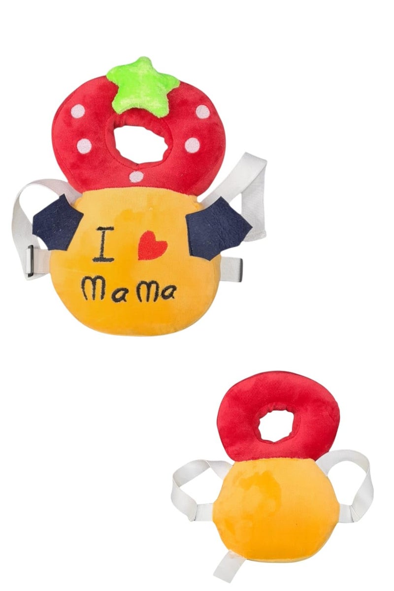 Baby Headrest Baby Head Cushion Baby Head Cushion Bumper Protect Head Back from Bumps for Children Shapes (اصفر*احمر)
