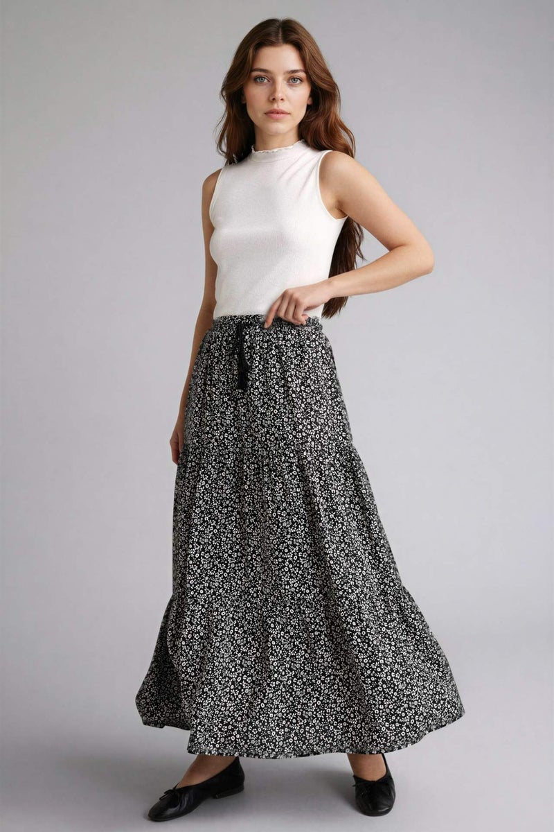 DeFacto Printed Maxi Skirt - Image 1