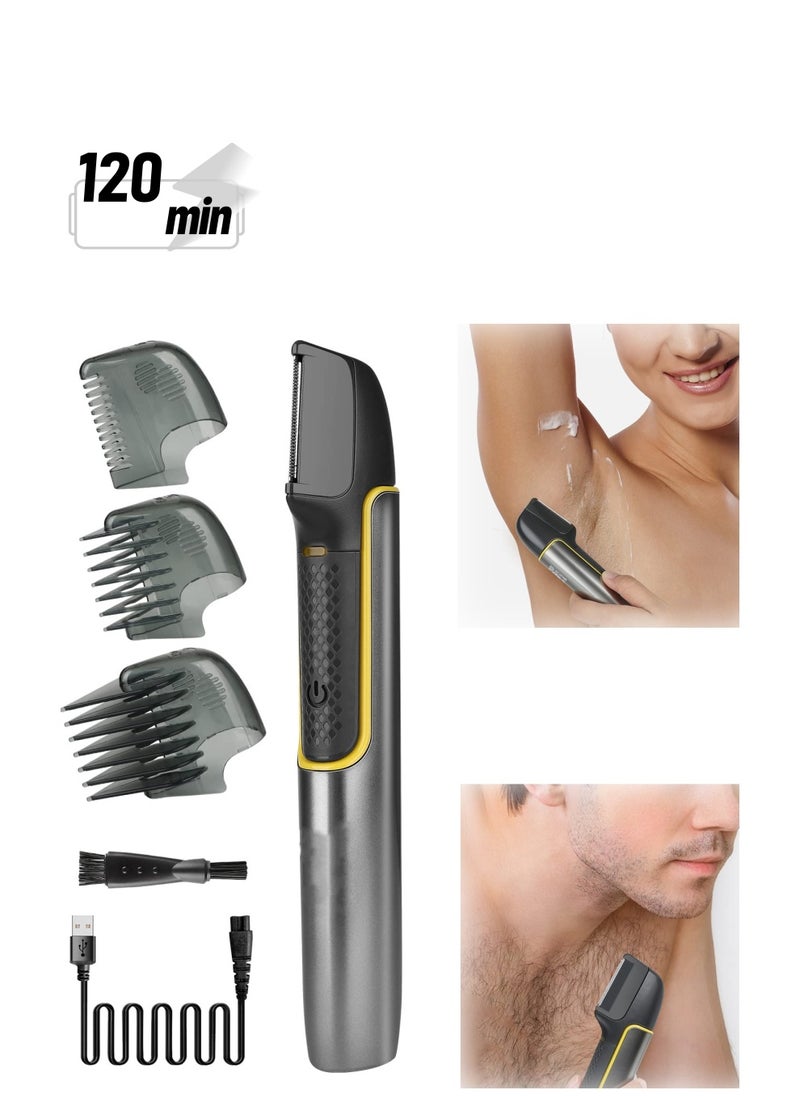 SYOSI Men's Body Hair Trimmer, Body Shavers for Mens Trimmer for Face and Body, Electric Trimmer Waterproof Beard Trimmer Cordless Body Groomer for Men Bikini Trimmer Women USB Rechargeable  - Image 1