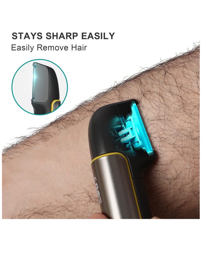 SYOSI Men's Body Hair Trimmer, Body Shavers for Mens Trimmer for Face and Body, Electric Trimmer Waterproof Beard Trimmer Cordless Body Groomer for Men Bikini Trimmer Women USB Rechargeable  - Image 2