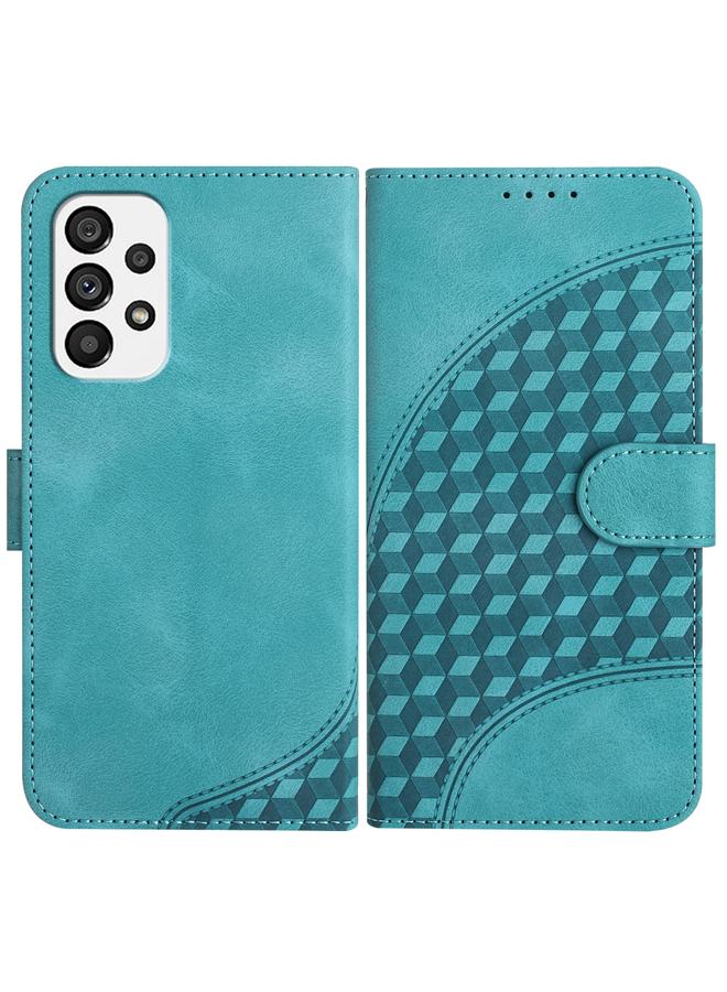 اس-توب جراب لهاتف Samsung Galaxy A73 5G YX0060 جراب جلدي منقوش برأس فيل مع حبل تعليق - Image 1